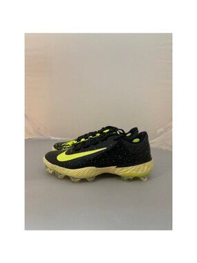 Nike alpha huarache elite 4 low baseball cleats black yellow sz 10.5 FV6096 001